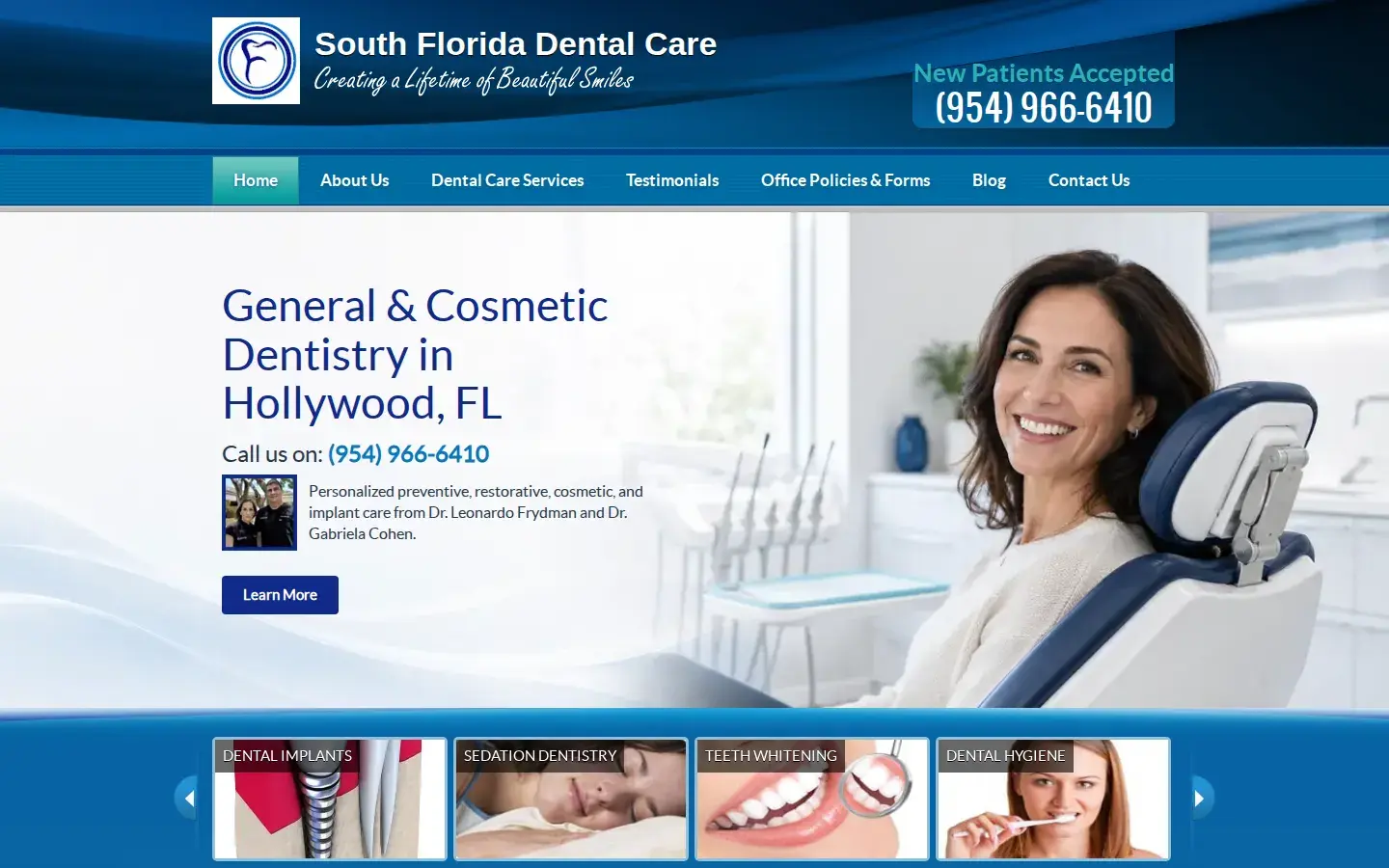 Homepage preview of South Florida Dental Care