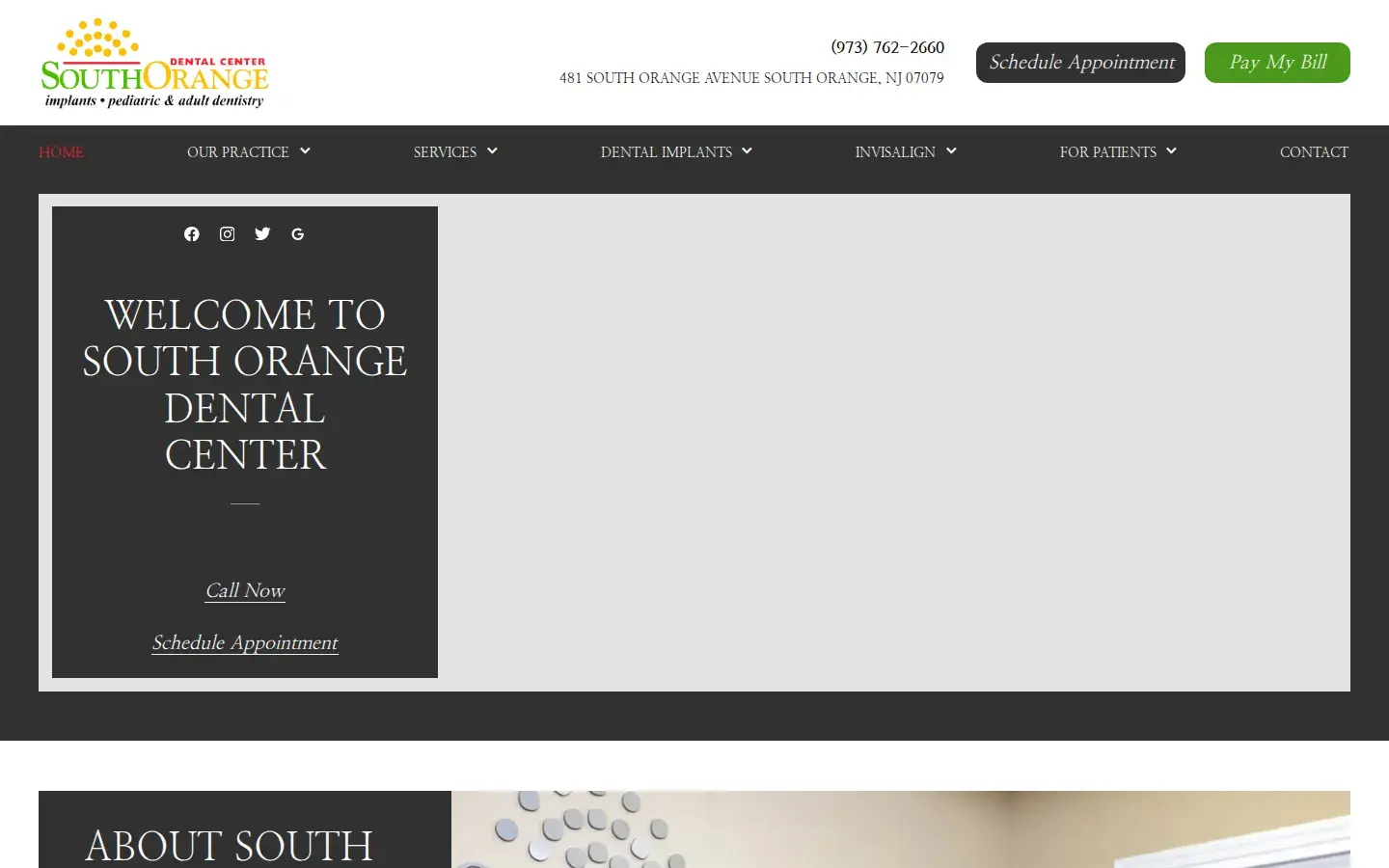 Homepage preview of South Orange Dental Center