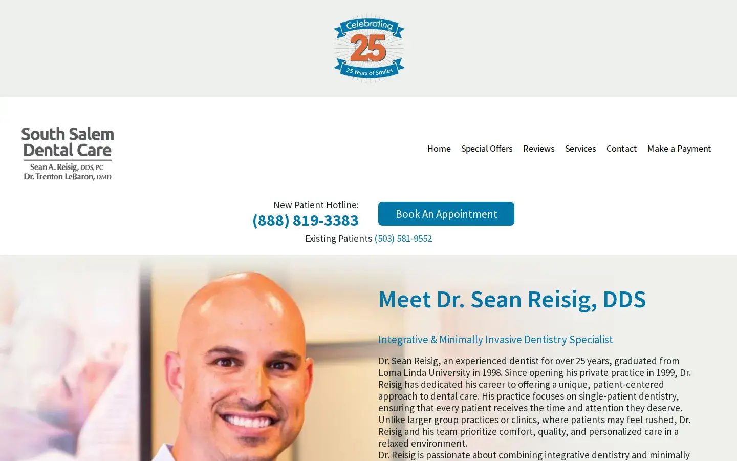 Homepage preview of South Salem Dental Care