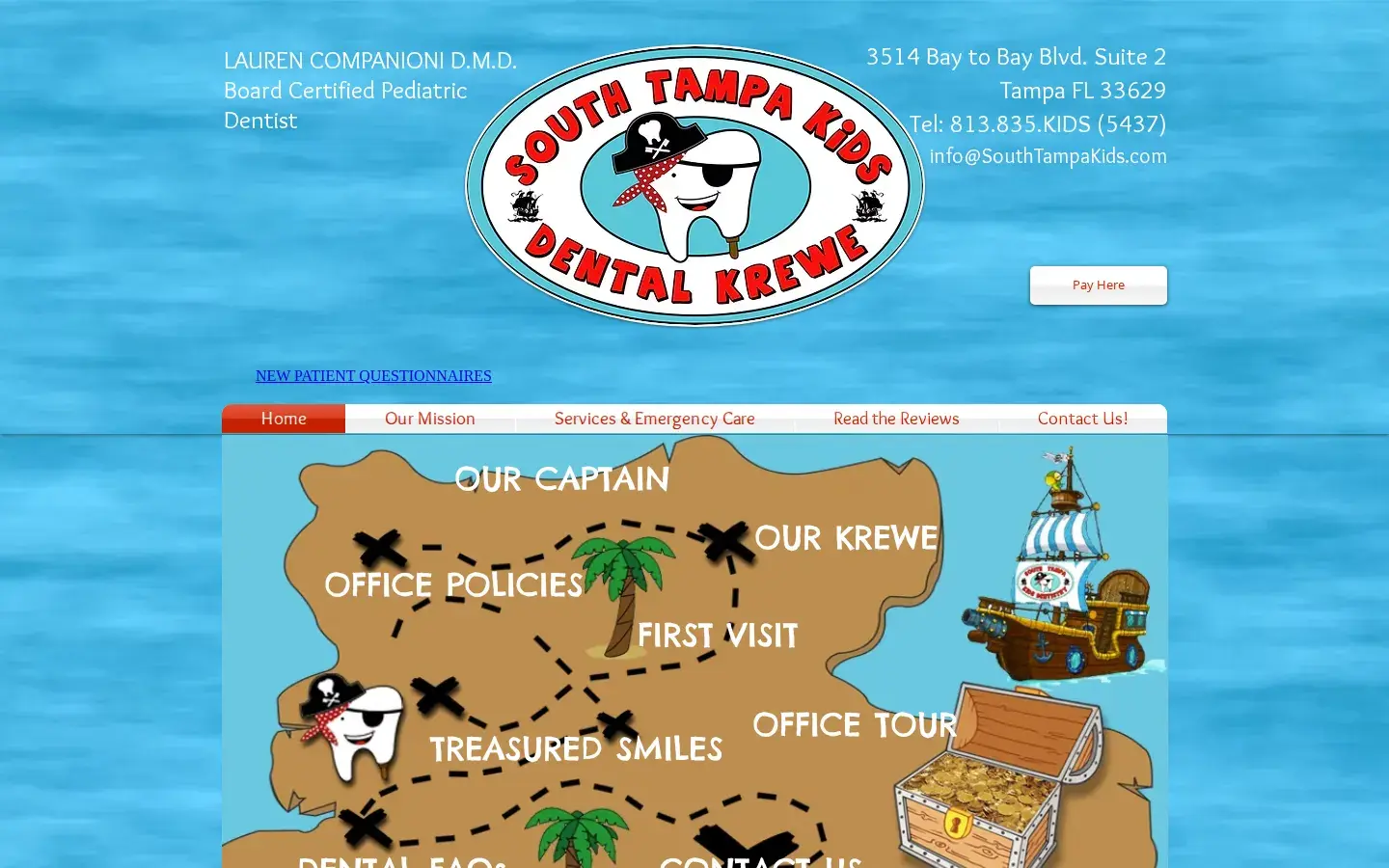 Homepage preview of South Tampa Kids Dental Krewe
