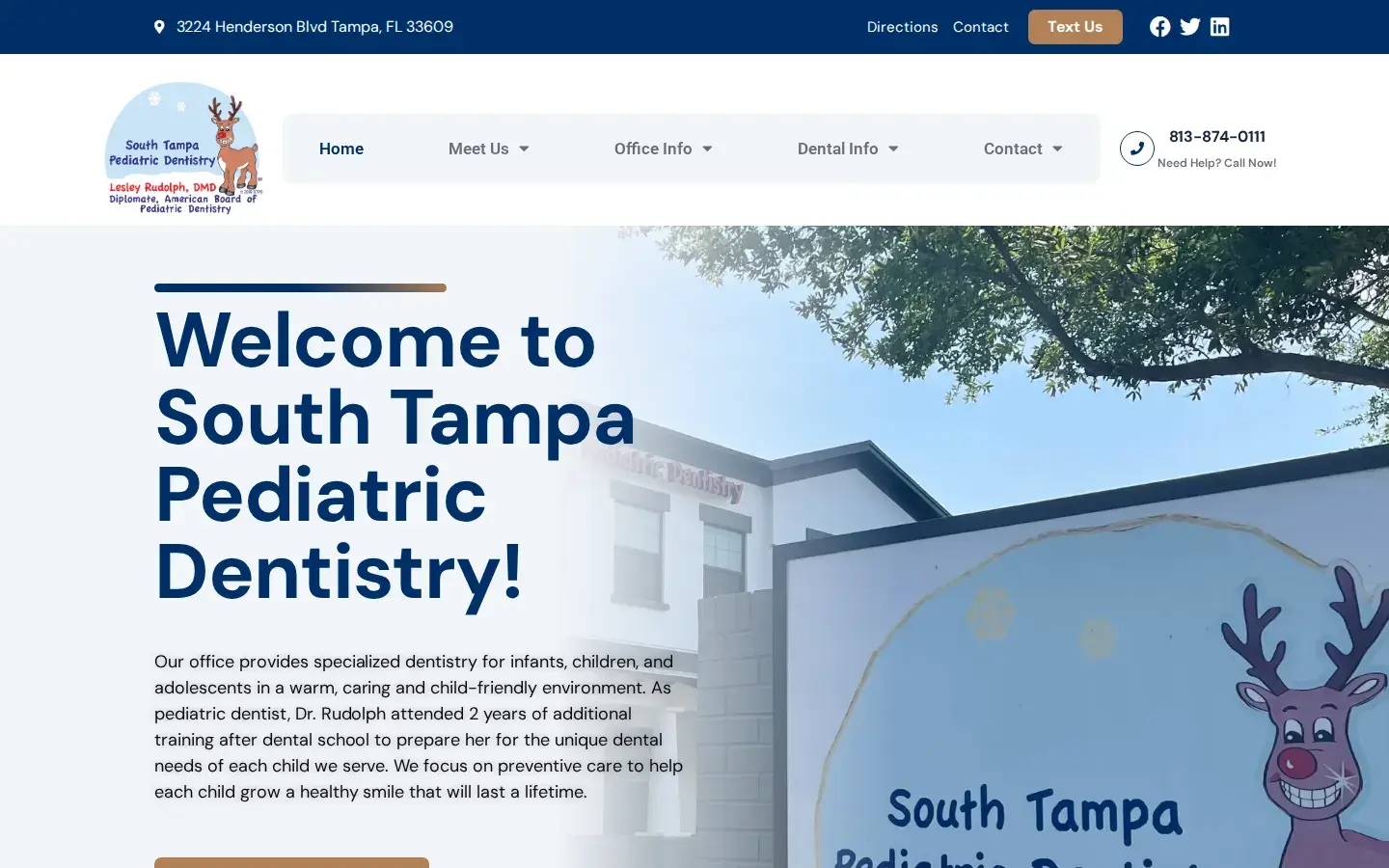 Homepage preview of South Tampa Pediatric Dentistry