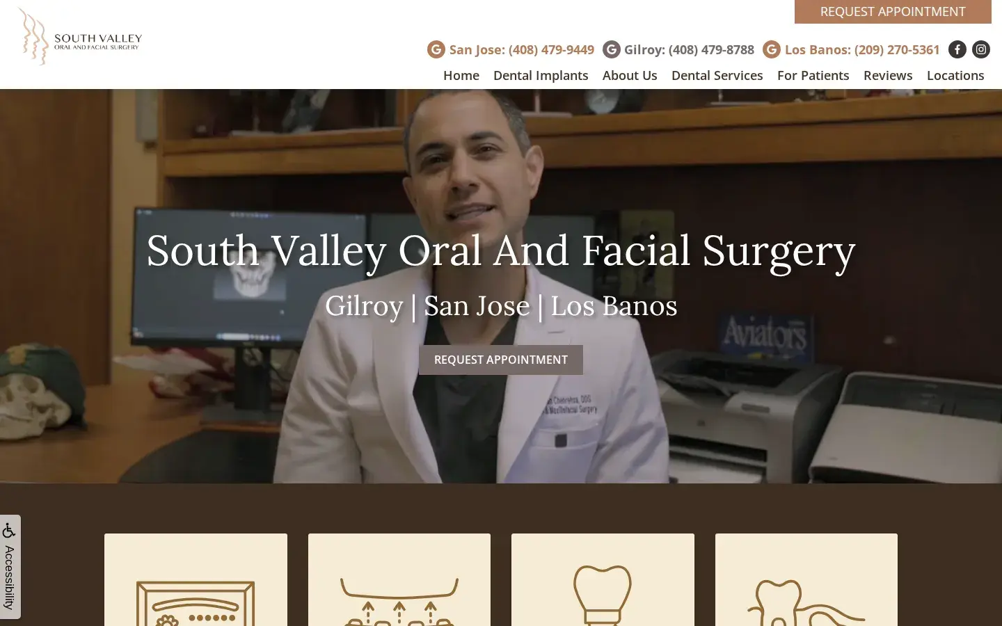 Homepage preview of South Valley Oral and Facial Surgery