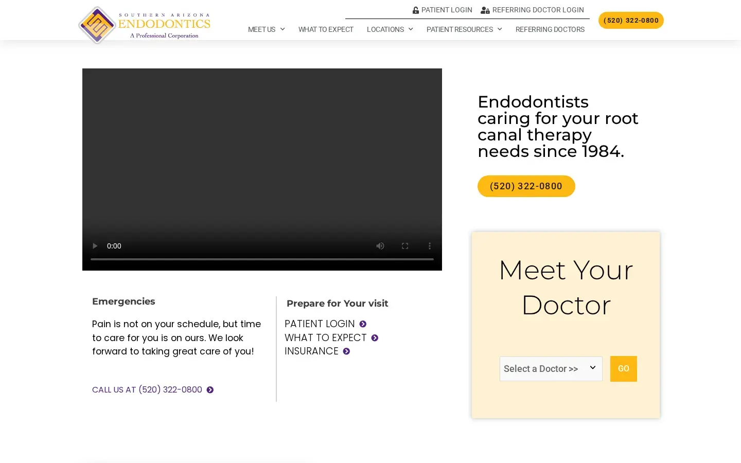 Homepage preview of Southern Arizona Endodontics