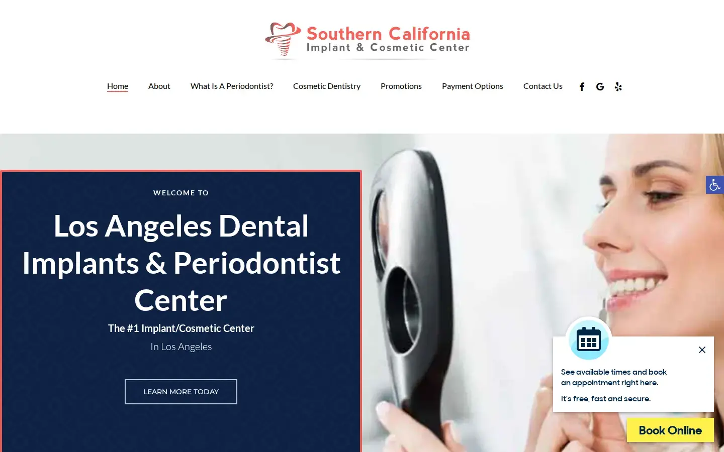 Homepage preview of Southern California Implant Centers