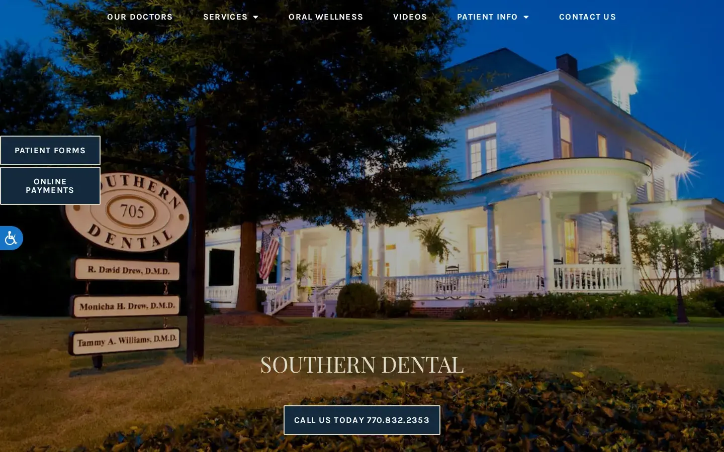 Homepage preview of Southern Dental