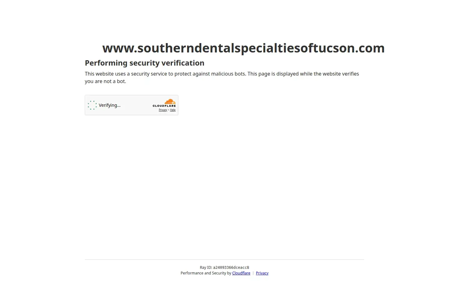 Homepage preview of Southern Dental Specialties of Tucson