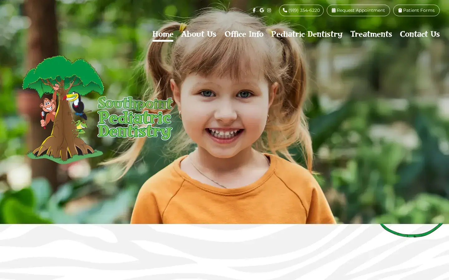 Homepage preview of Southpoint Pediatric Dentistry