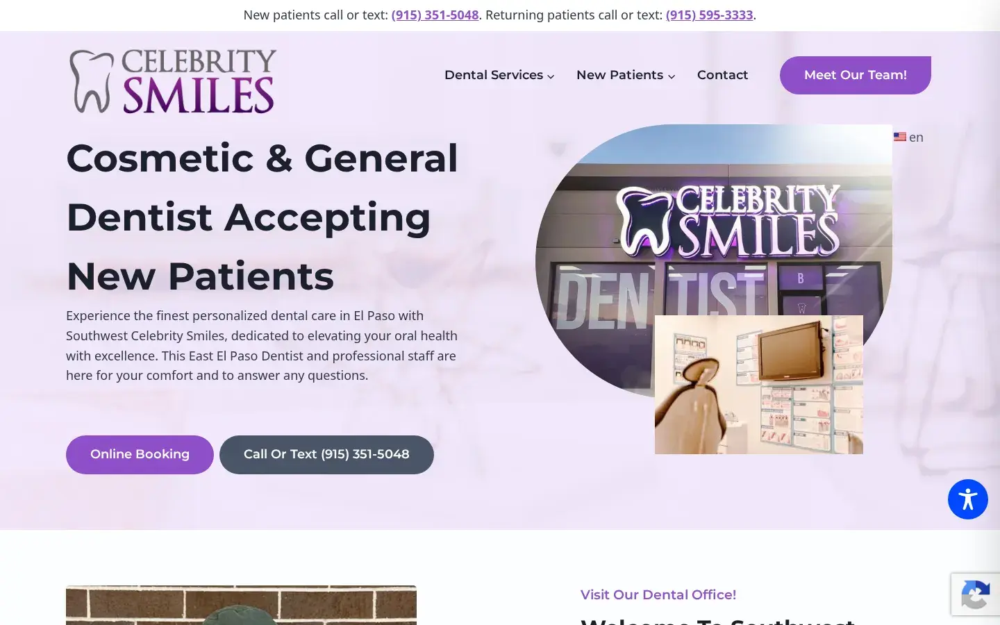 Homepage preview of Southwest Celebrity Smiles