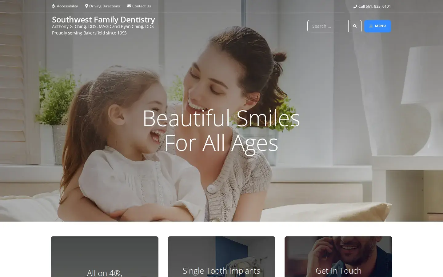 Homepage preview of Southwest Family Dentistry