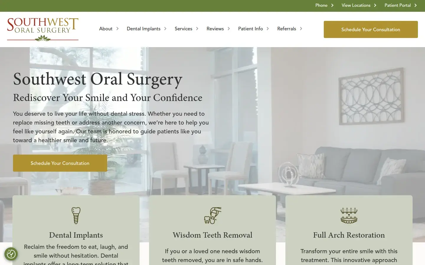 Homepage preview of Southwest Oral Surgery