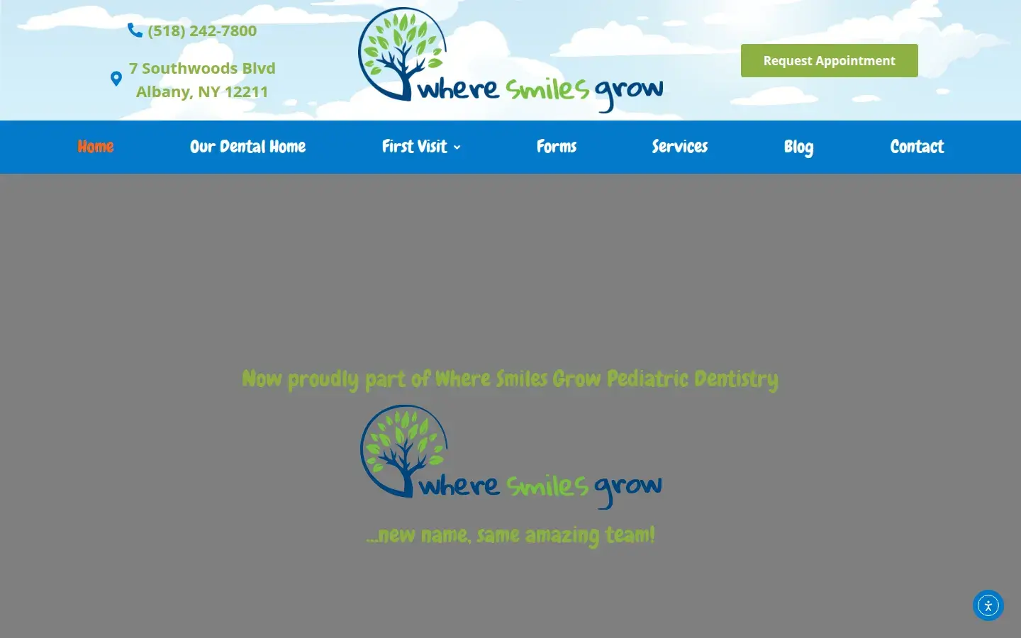 Homepage preview of Southwoods Pediatric Dentist