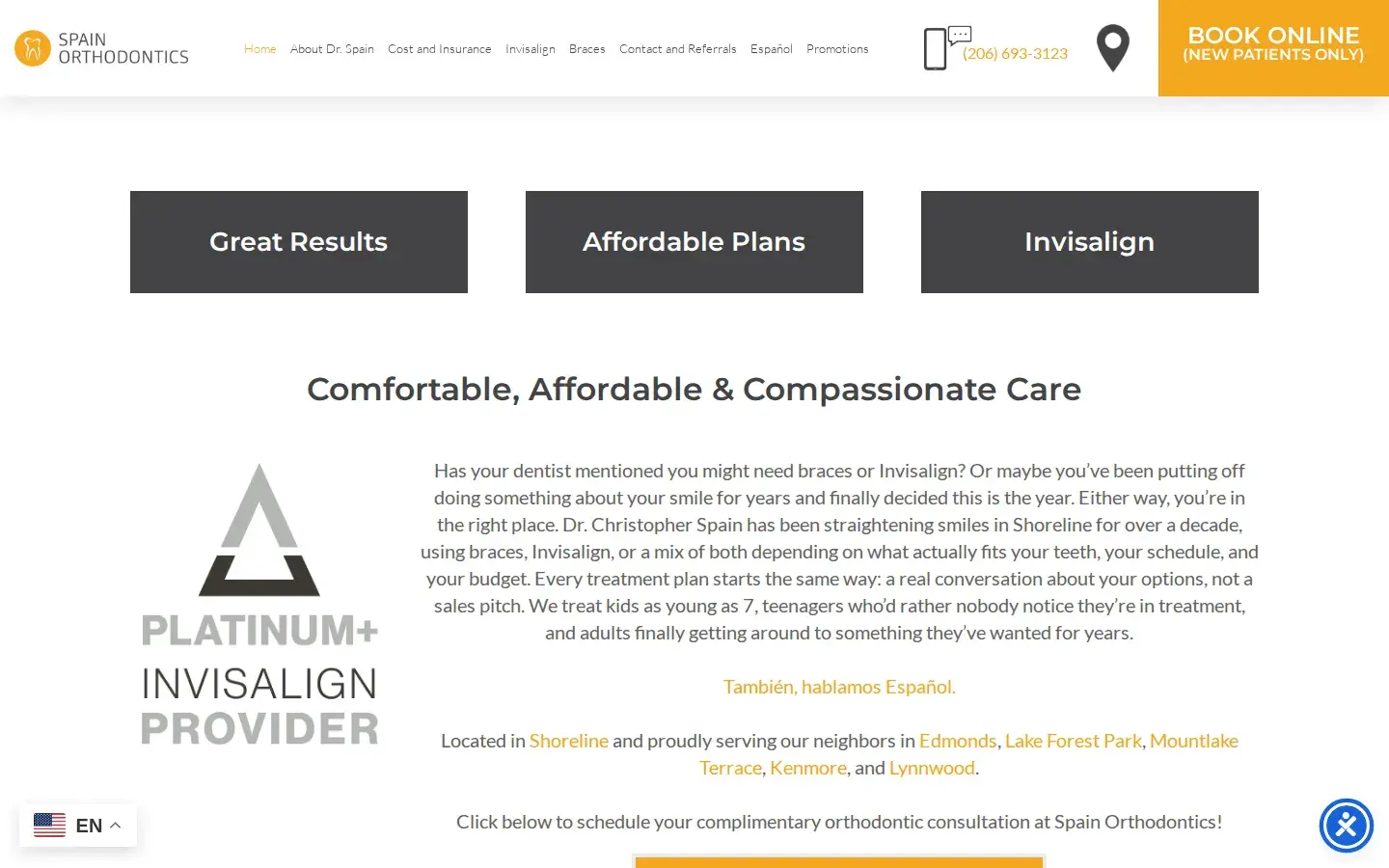Homepage preview of Spain Orthodontics