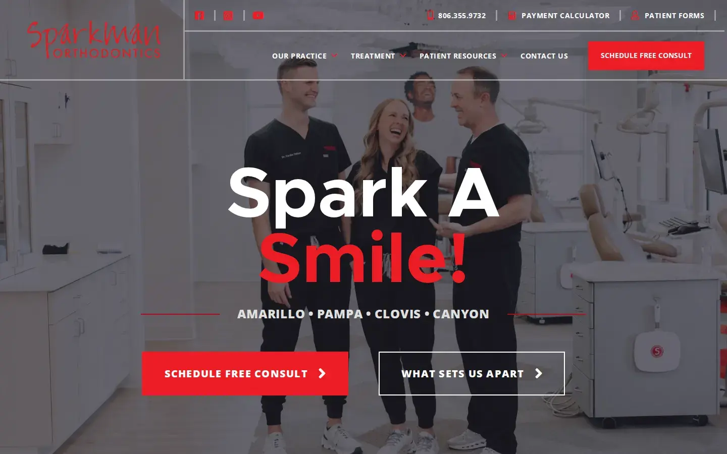 Homepage preview of Sparkman Orthodontics
