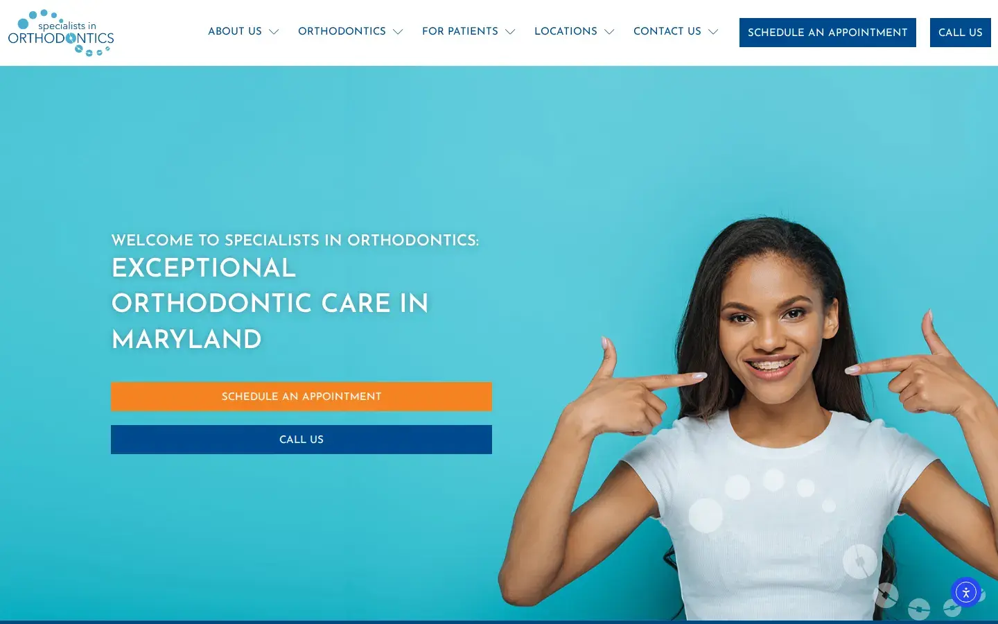 Homepage preview of Specialists in Orthodontics Maryland – Cross Keys