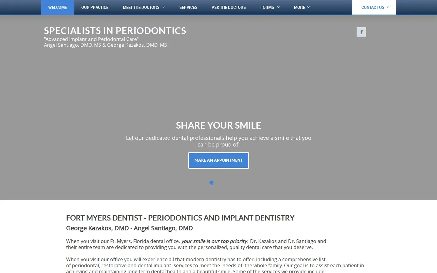 Homepage preview of Specialists In Periodontics