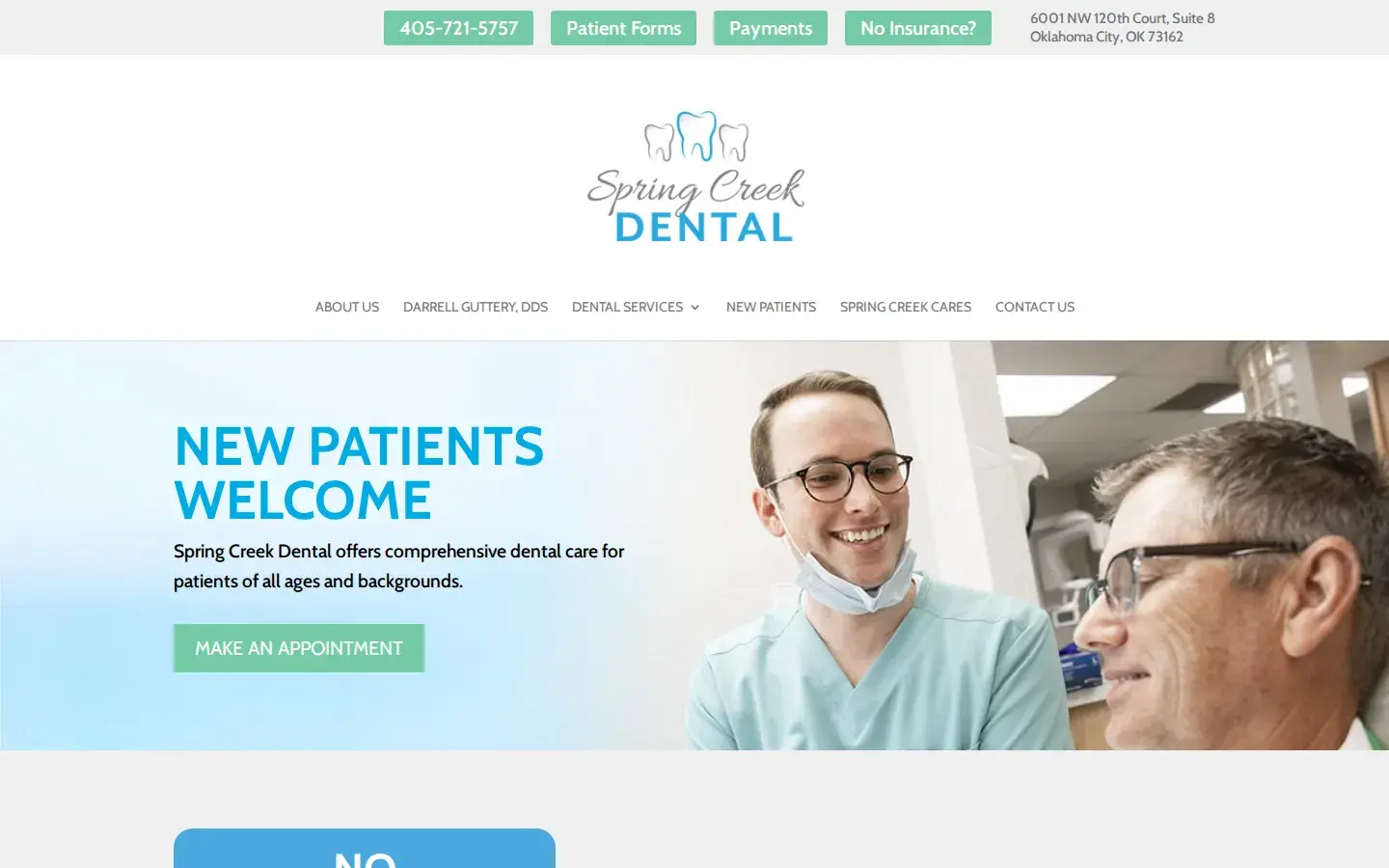 Homepage preview of Spring Creek Dental