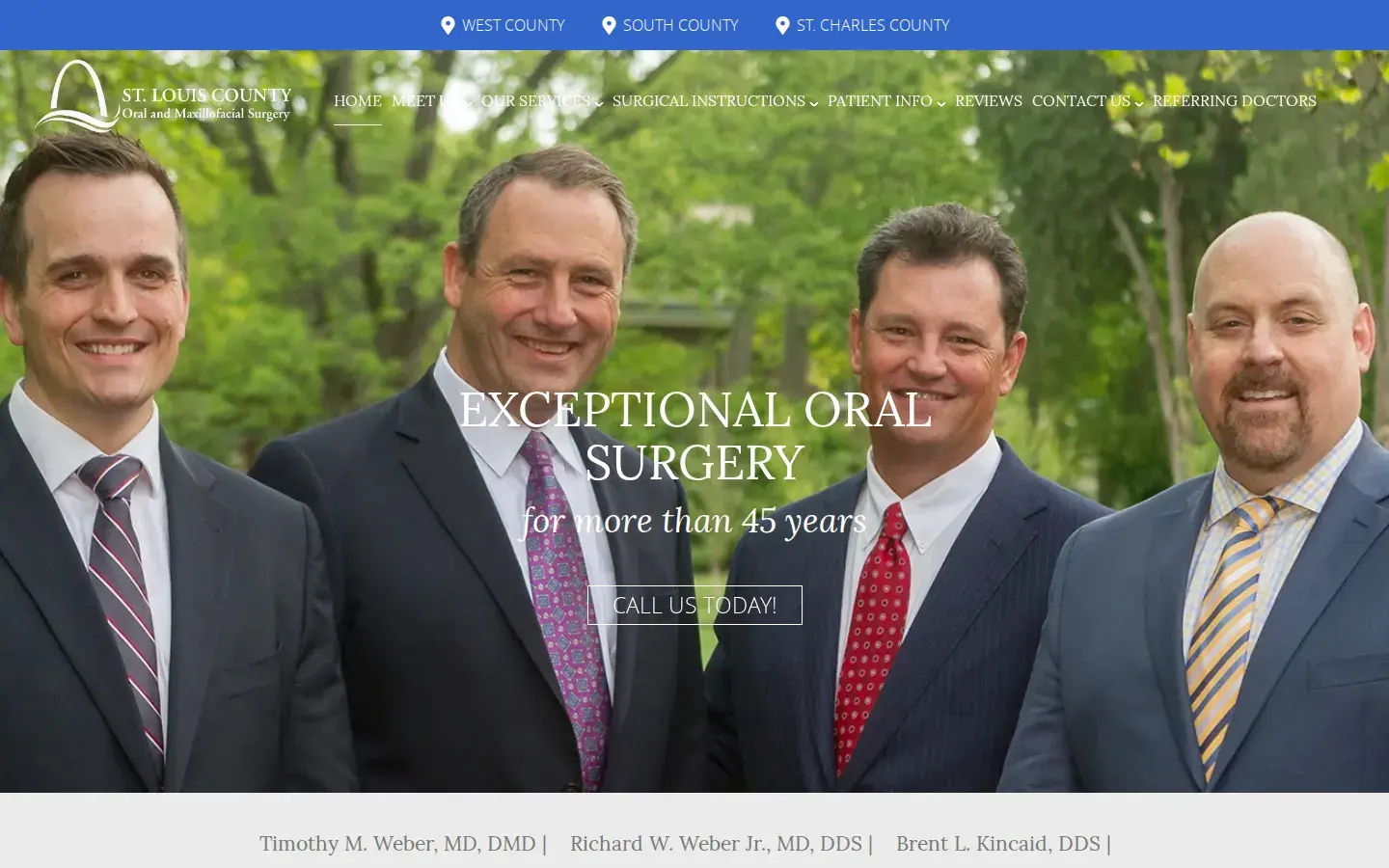 Homepage preview of St. Louis County Oral and Maxillofacial Surgery