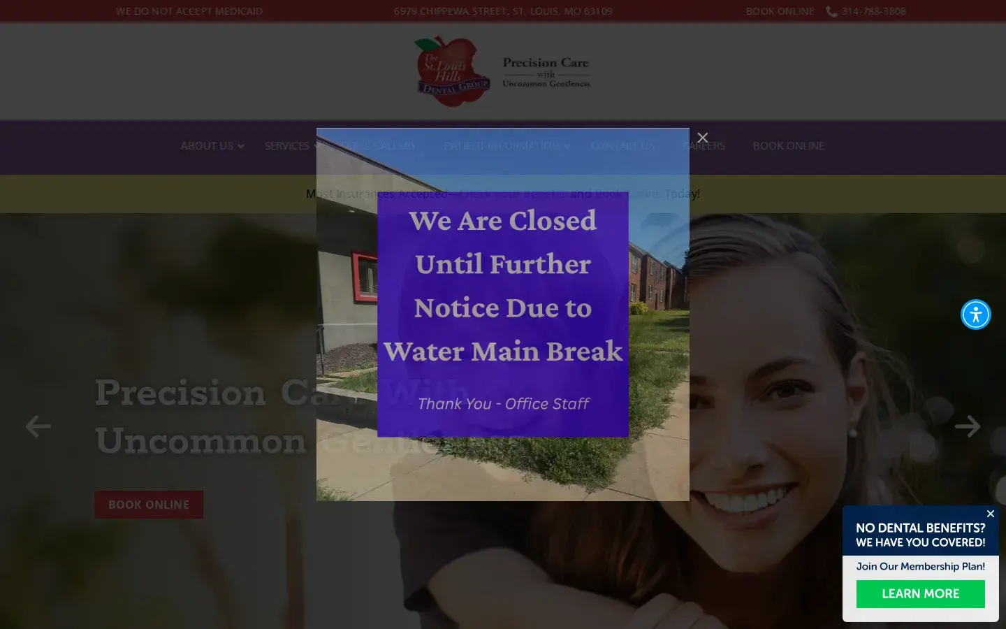Homepage preview of St Louis Hills Dental Group