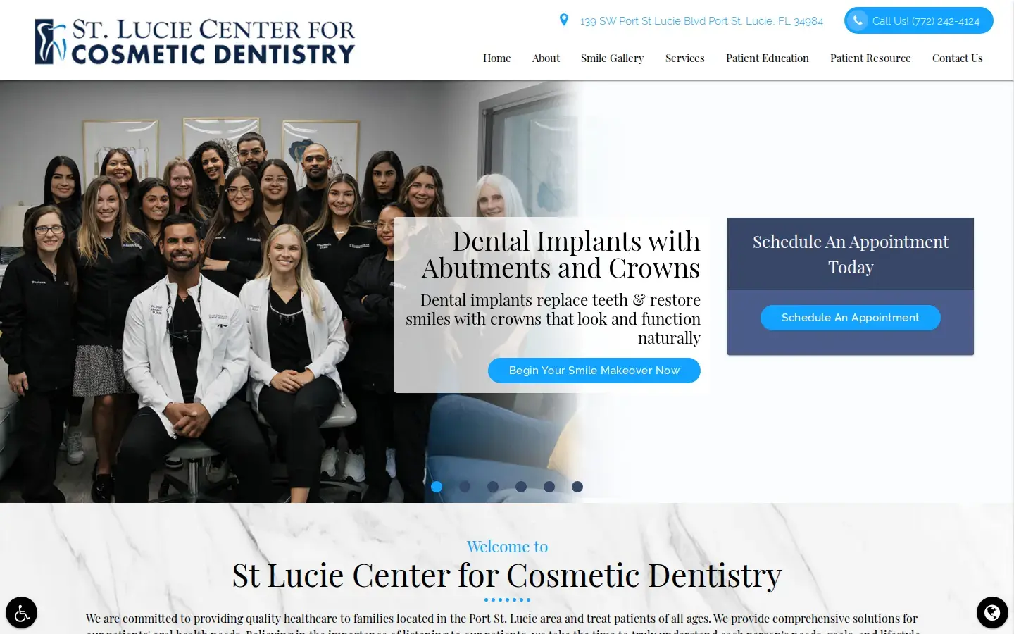 Homepage preview of St. Lucie Center for Cosmetic Dentistry
