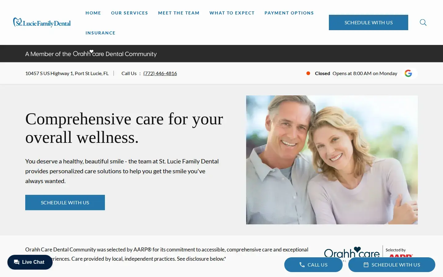 Homepage preview of St. Lucie Family Dental