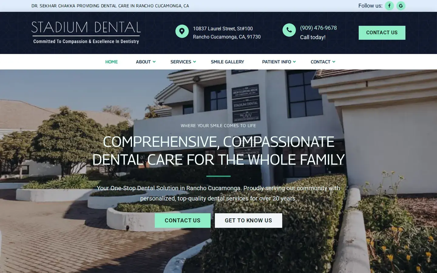 Homepage preview of Stadium Dental Orthodontics