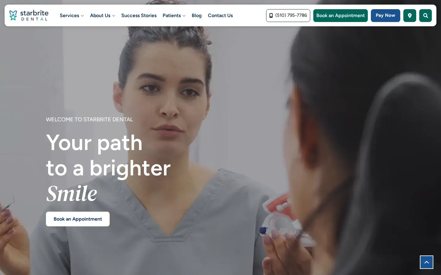 Homepage preview of StarBrite Dental