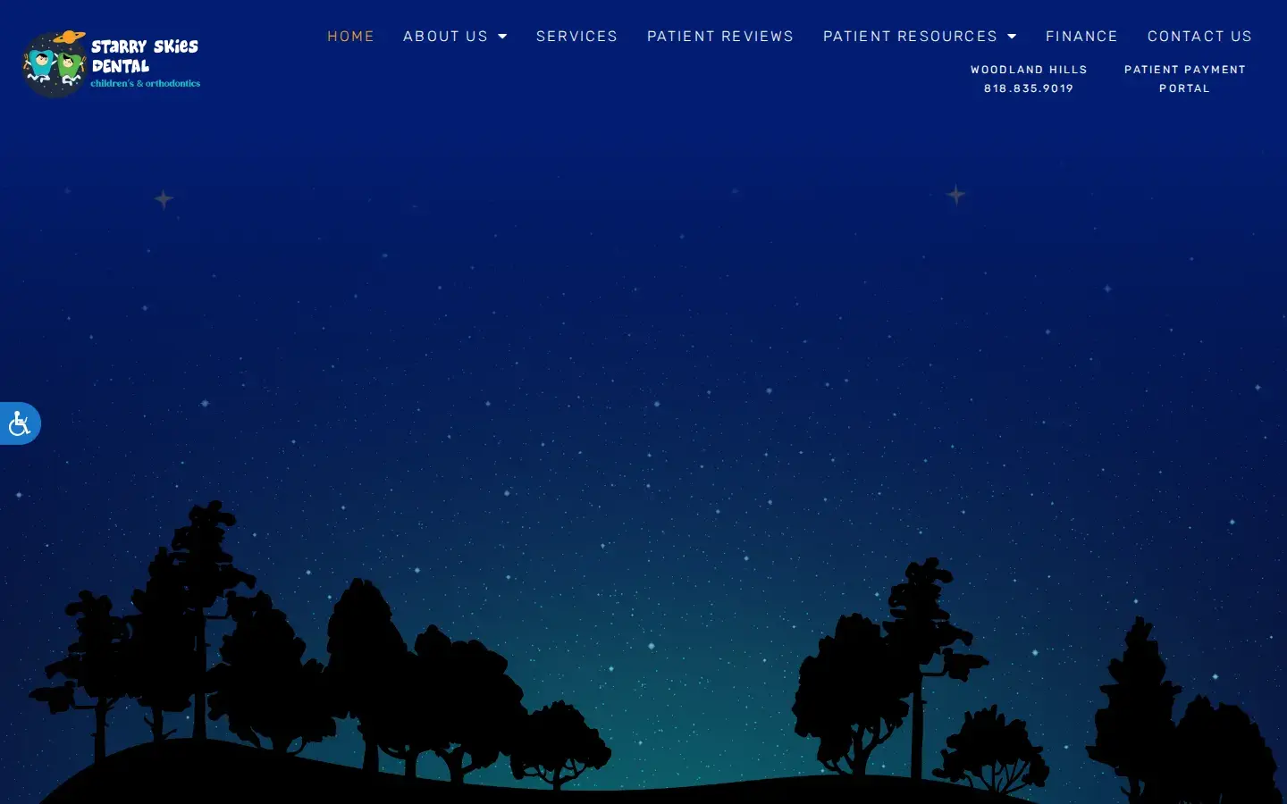 Homepage preview of Starry Skies Dental
