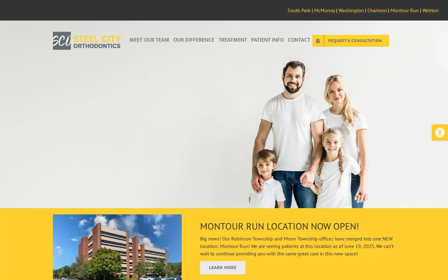 Homepage preview of Steel City Orthodontics