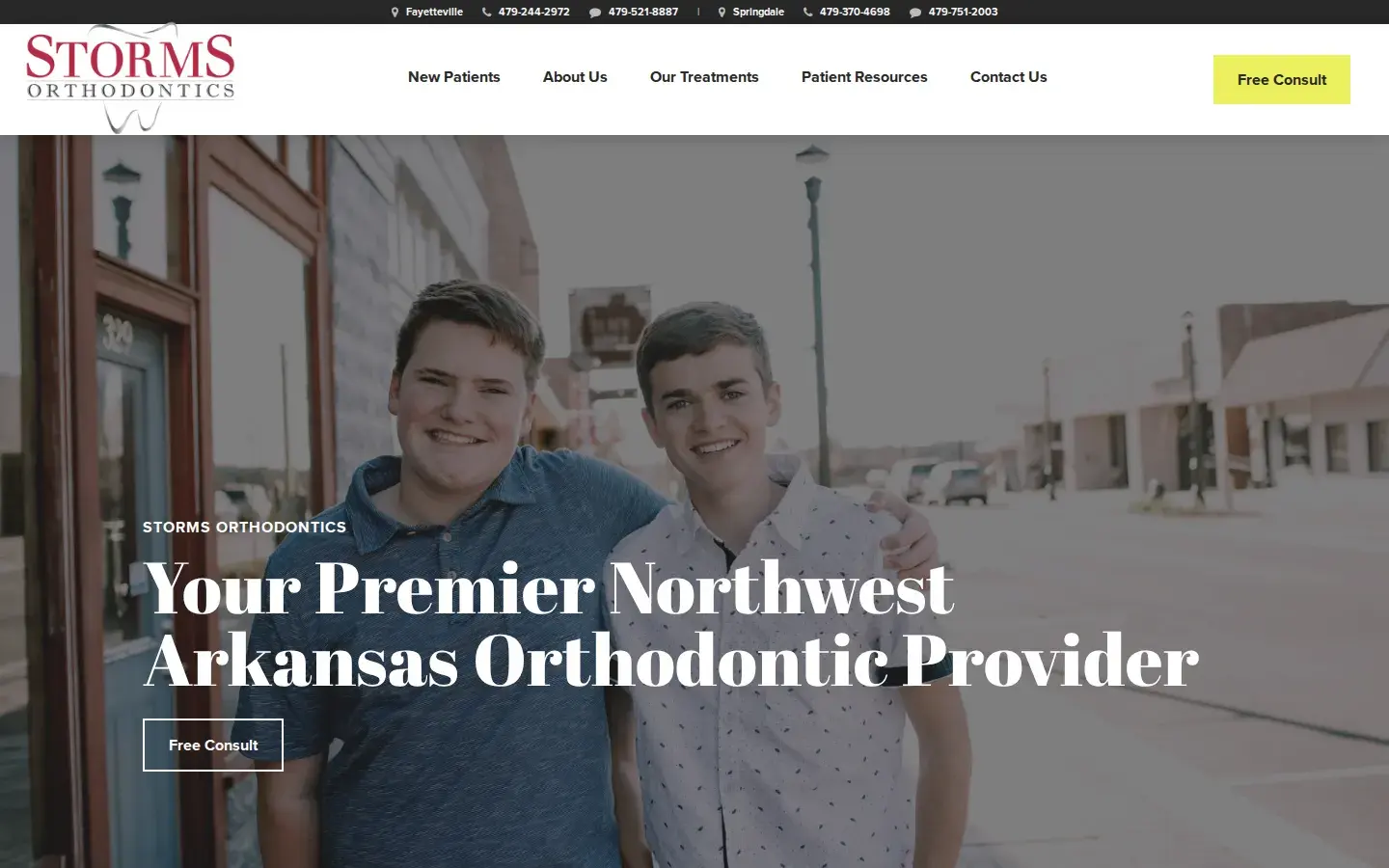 Homepage preview of Storms Orthodontics