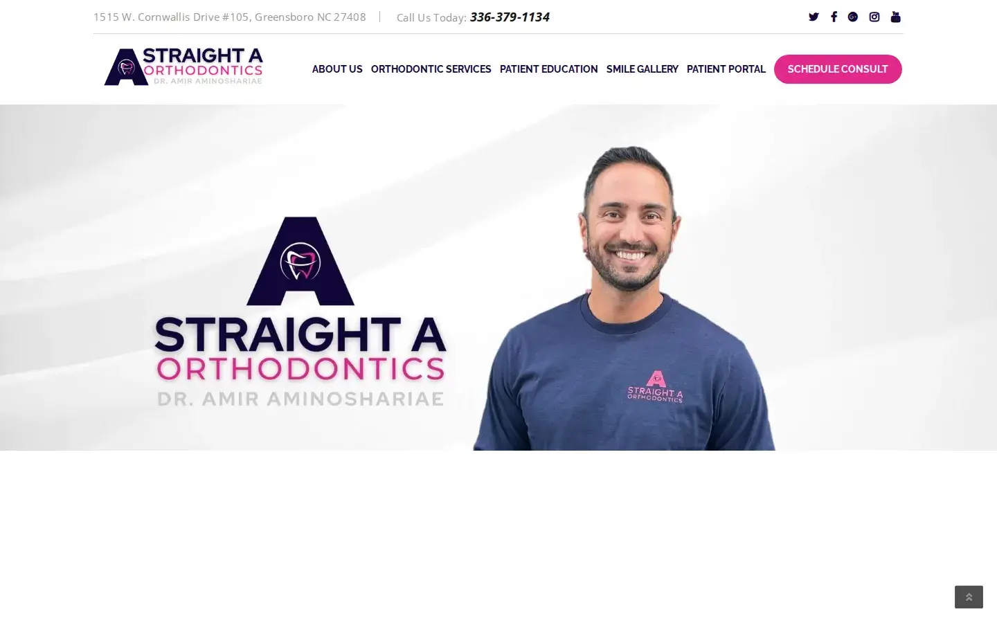 Homepage preview of Straight A Orthodontics