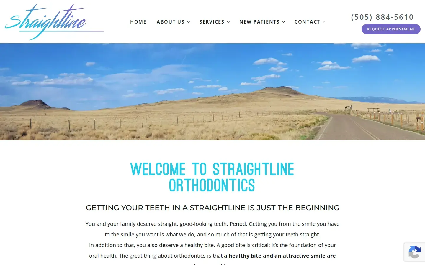 Homepage preview of Straightline Orthodontics
