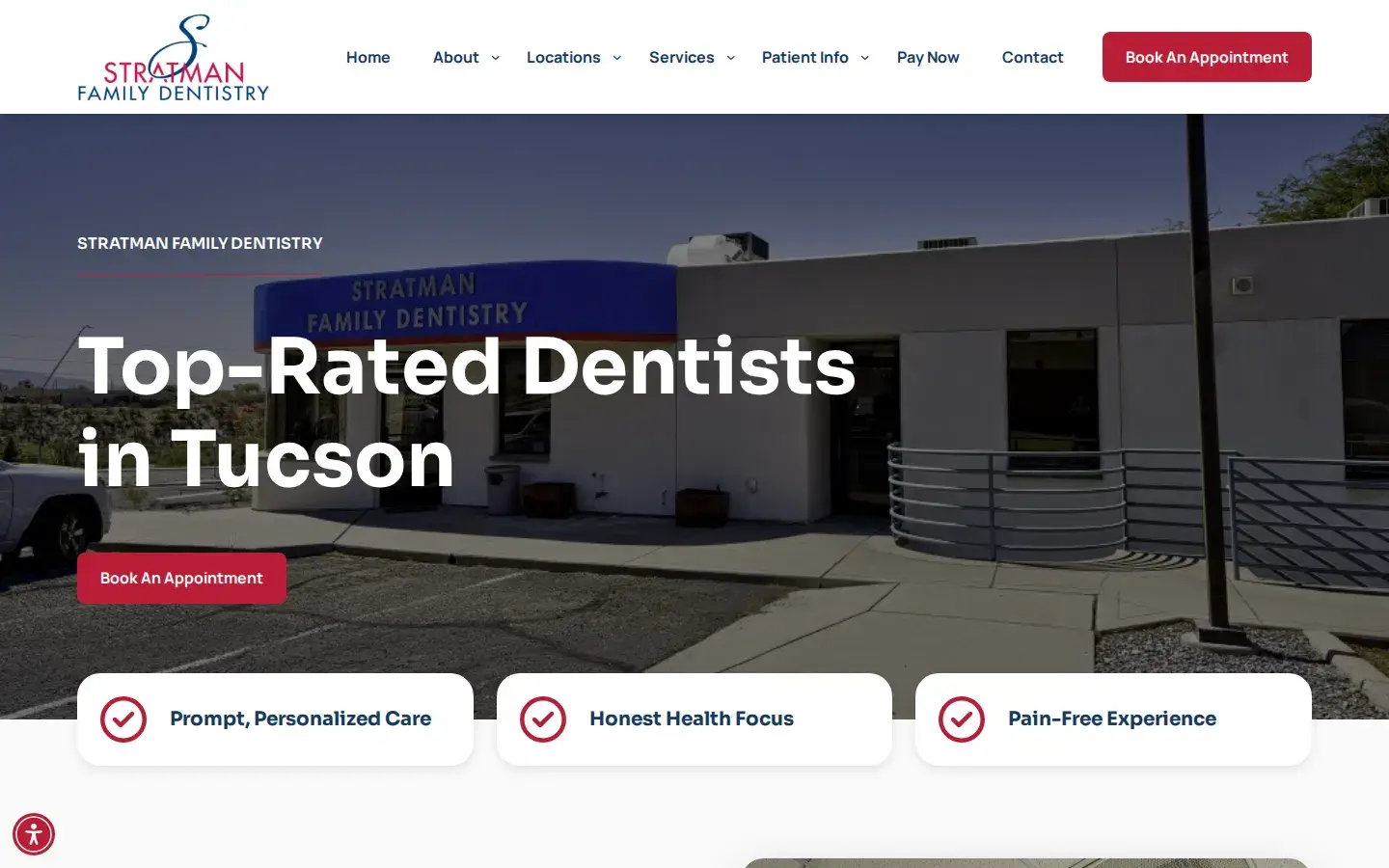 Homepage preview of Stratman Family Dentistry