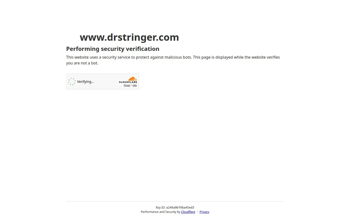 Homepage preview of Stringer Dale E DDS