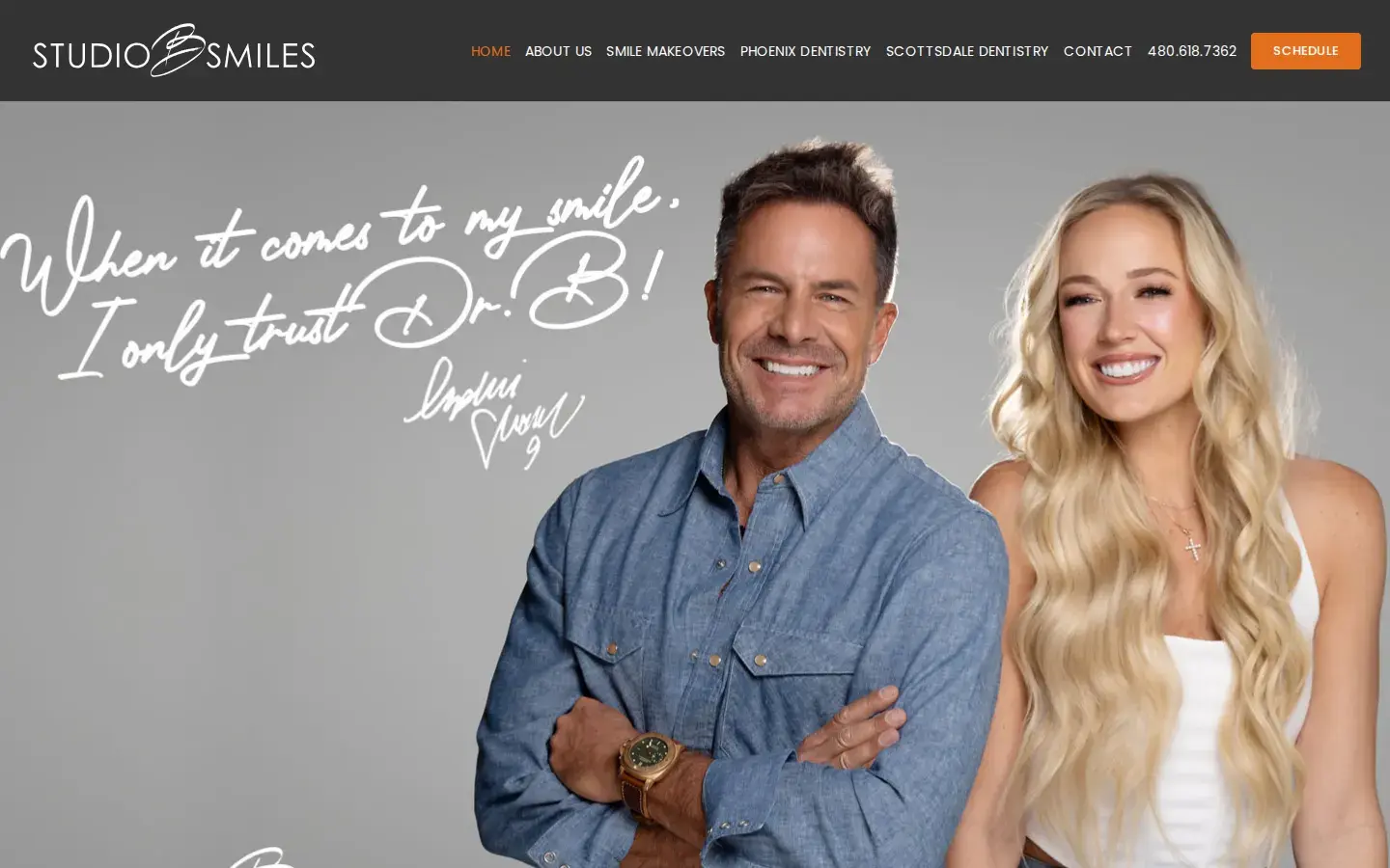 Homepage preview of Studio B Smiles