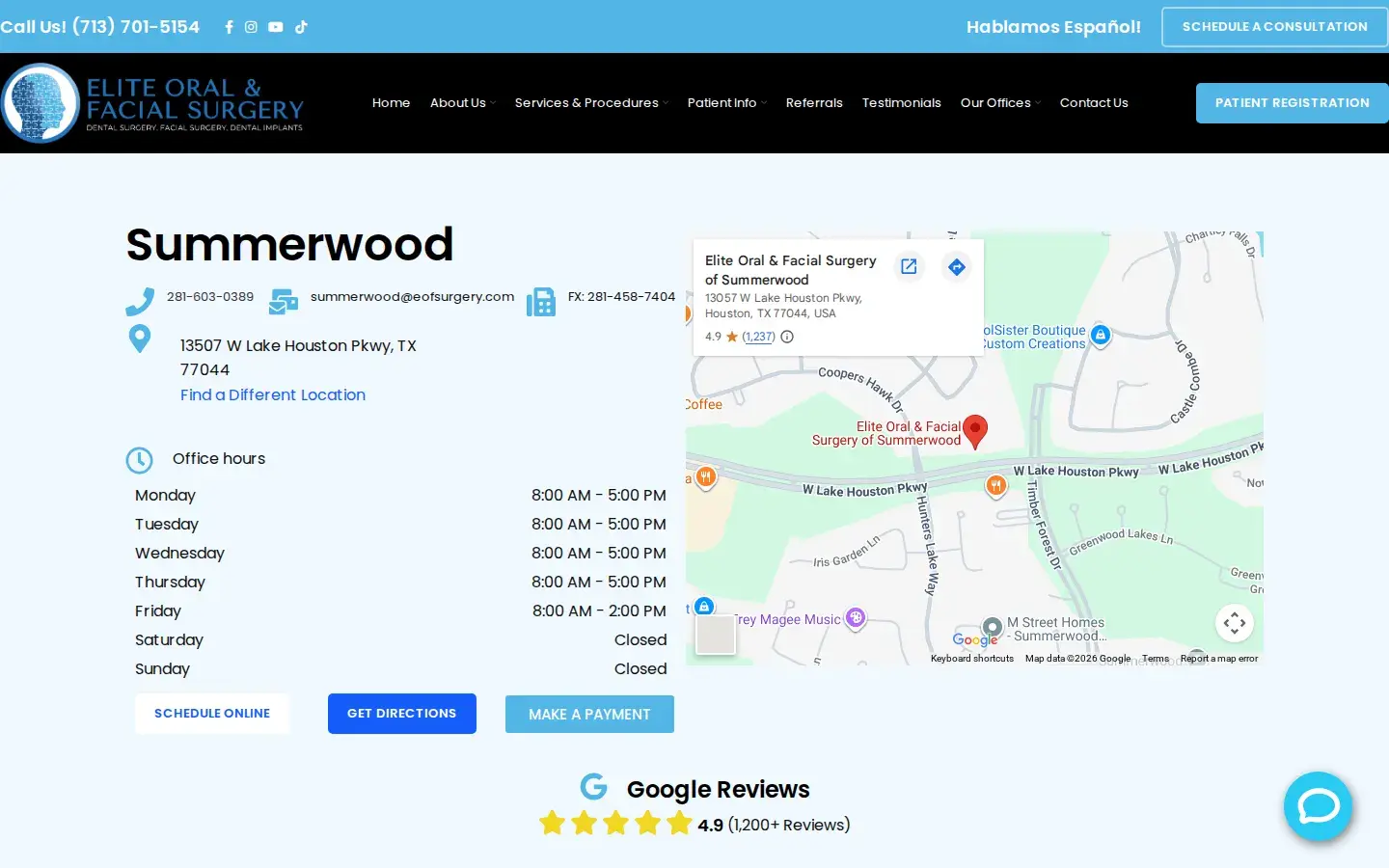 Homepage preview of Summerwood Oral & Maxillofacial Surgery
