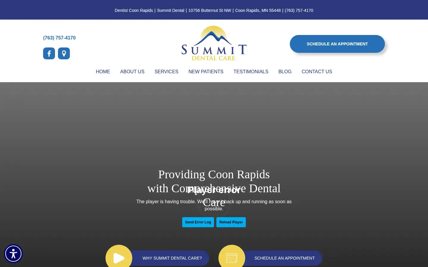 Homepage preview of Summit Dental Care of Coon Rapids