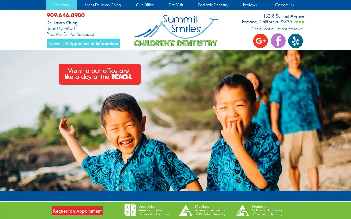 Homepage preview of Summit Smiles Children’s Dentistry