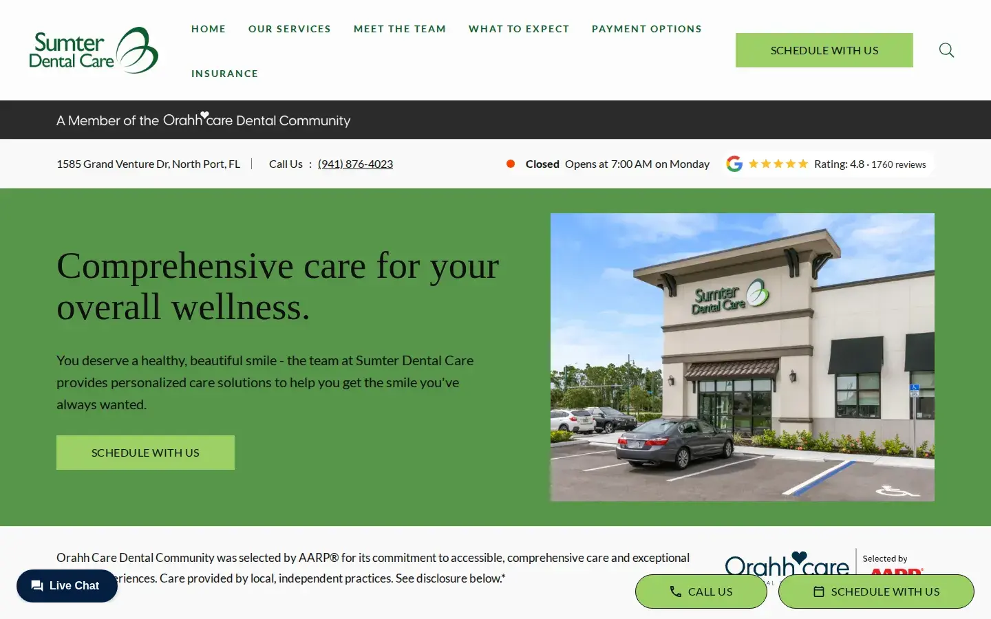 Homepage preview of Sumter Dental Care