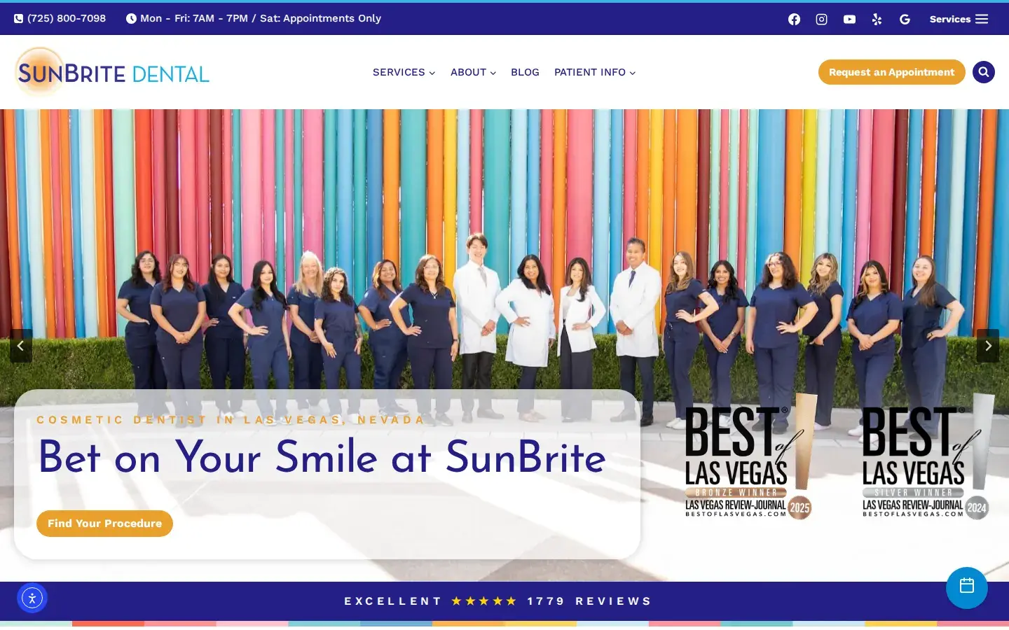 Homepage preview of SunBrite Dental