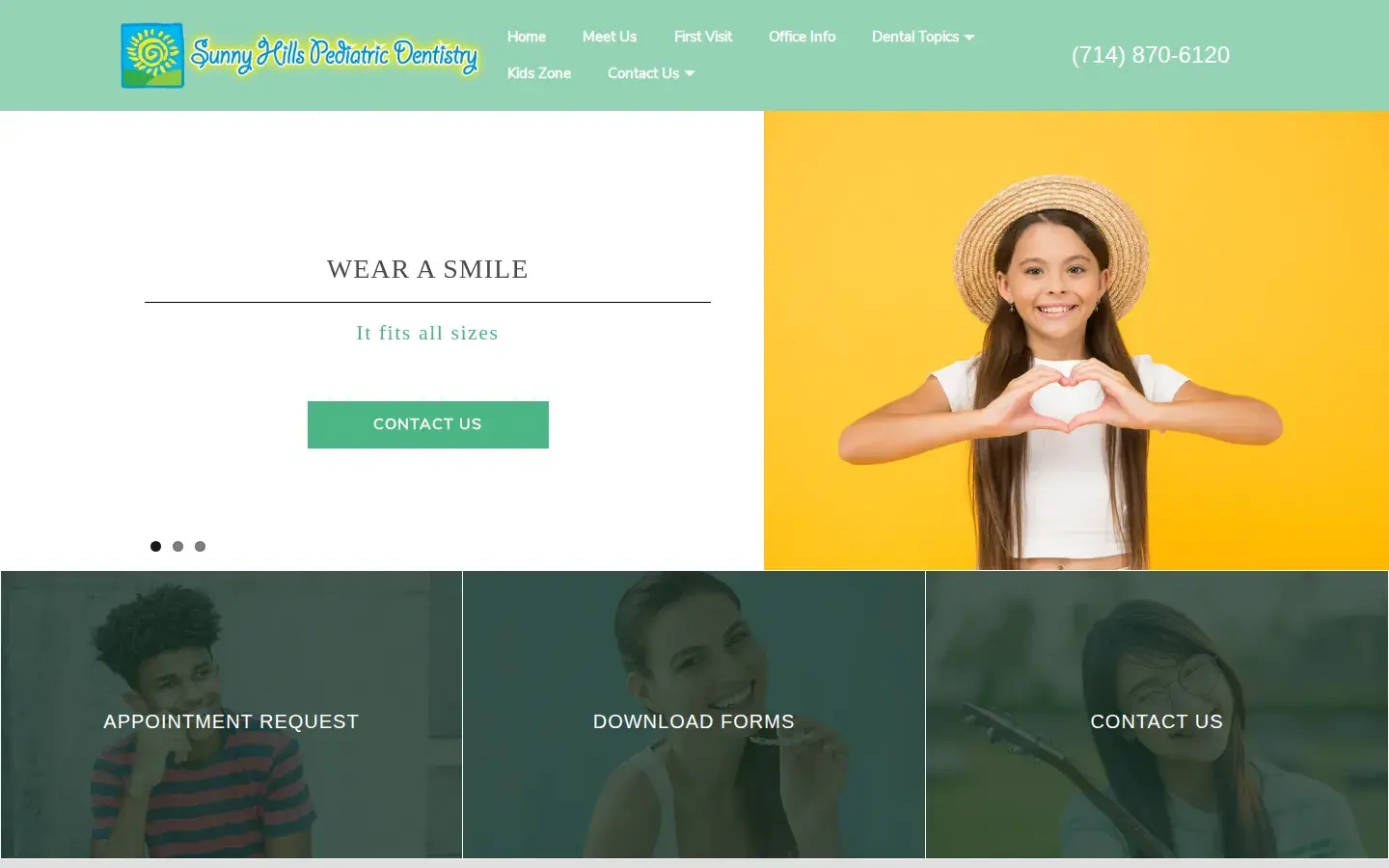 Homepage preview of Sunny Hills Pediatric Dentistry