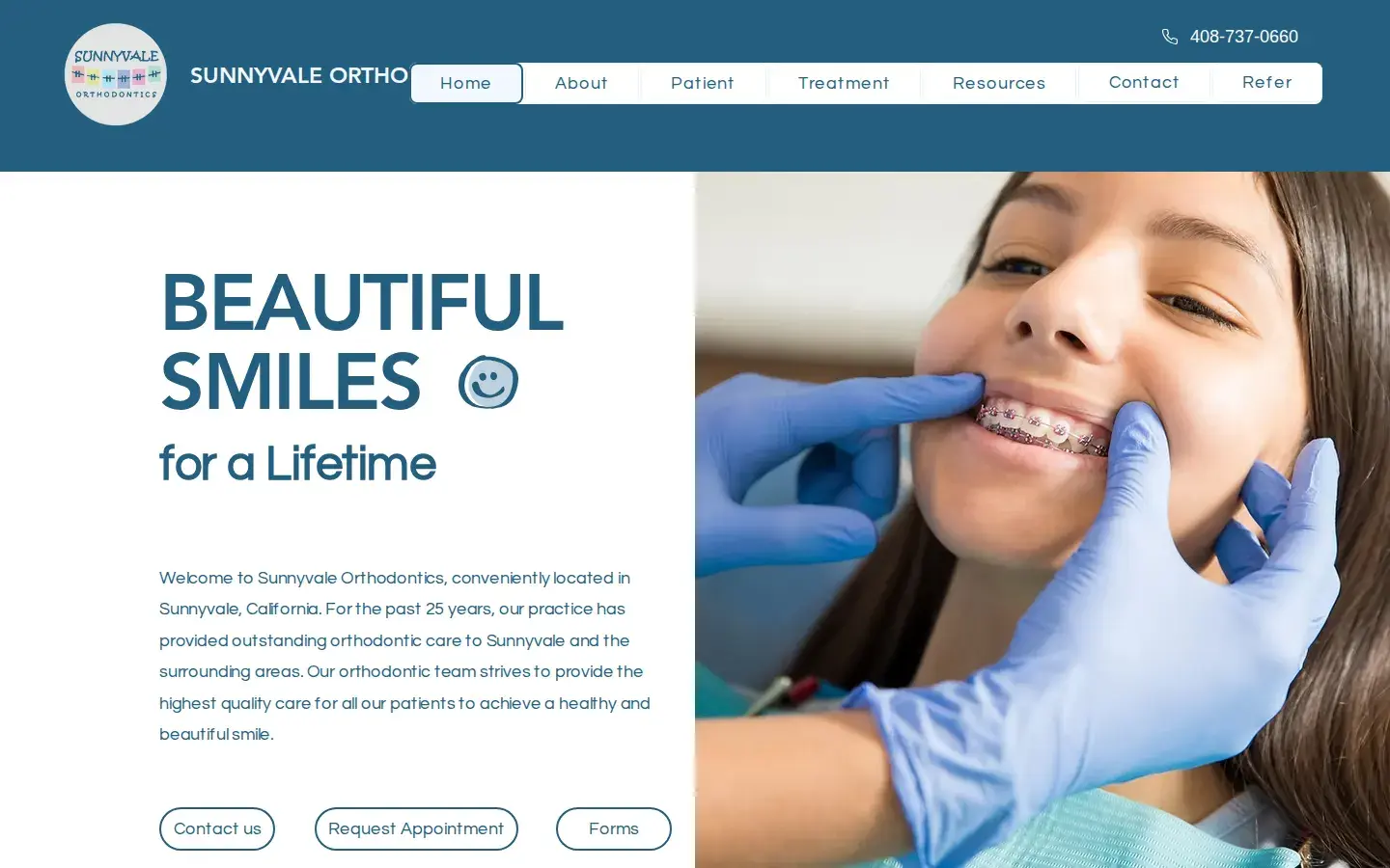 Homepage preview of Sunnyvale Orthodontics