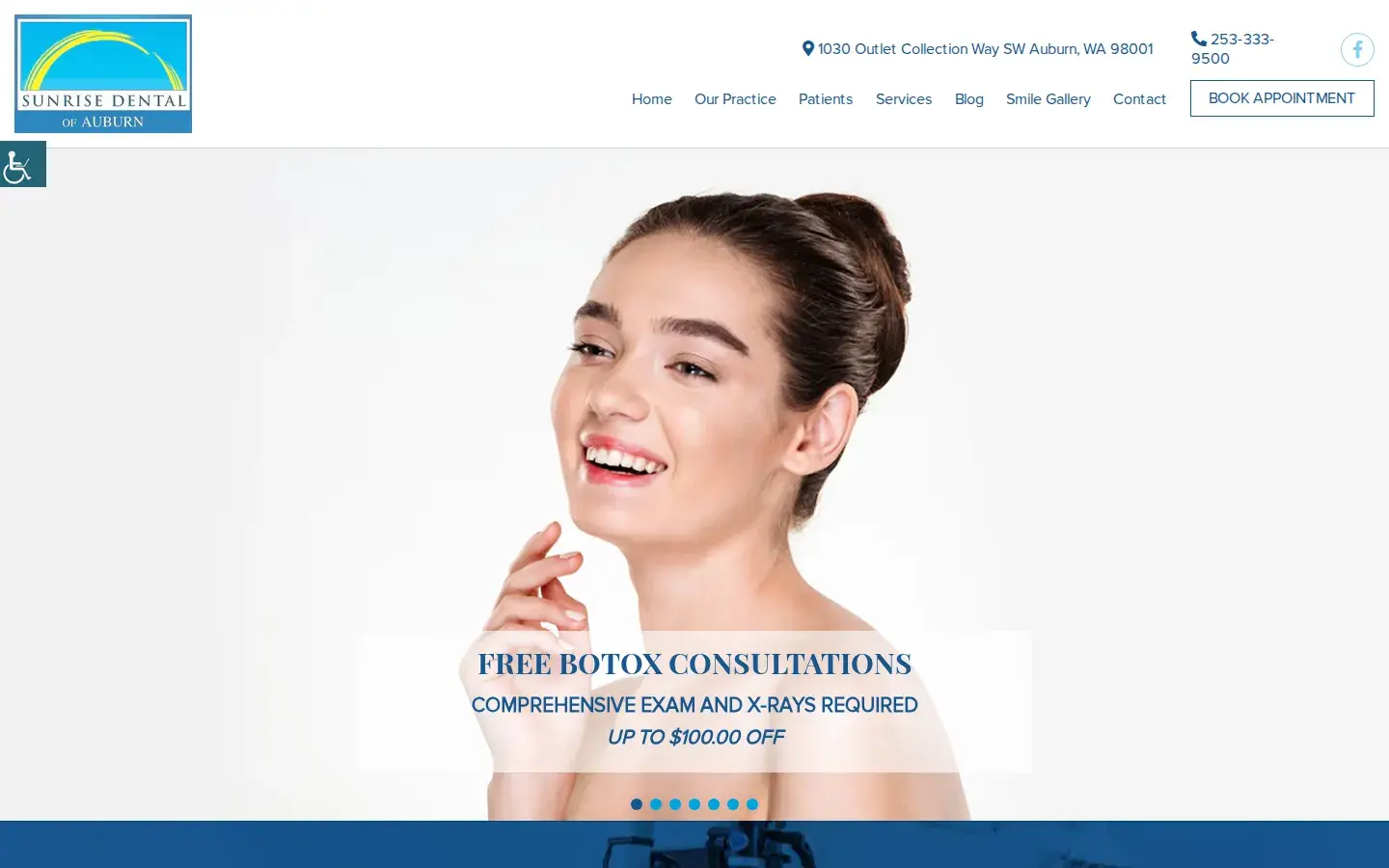 Homepage preview of Sunrise Dental of Auburn