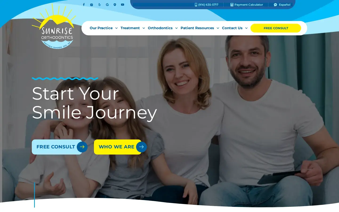 Homepage preview of Sunrise Orthodontics - Dr. Matthew Sanders, DDS, MS