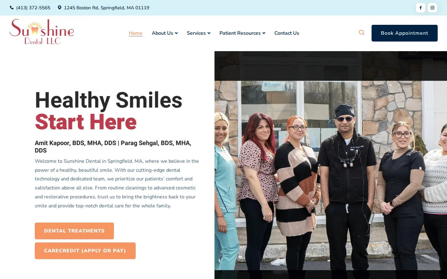 Homepage preview of Sunshine Dental LLC