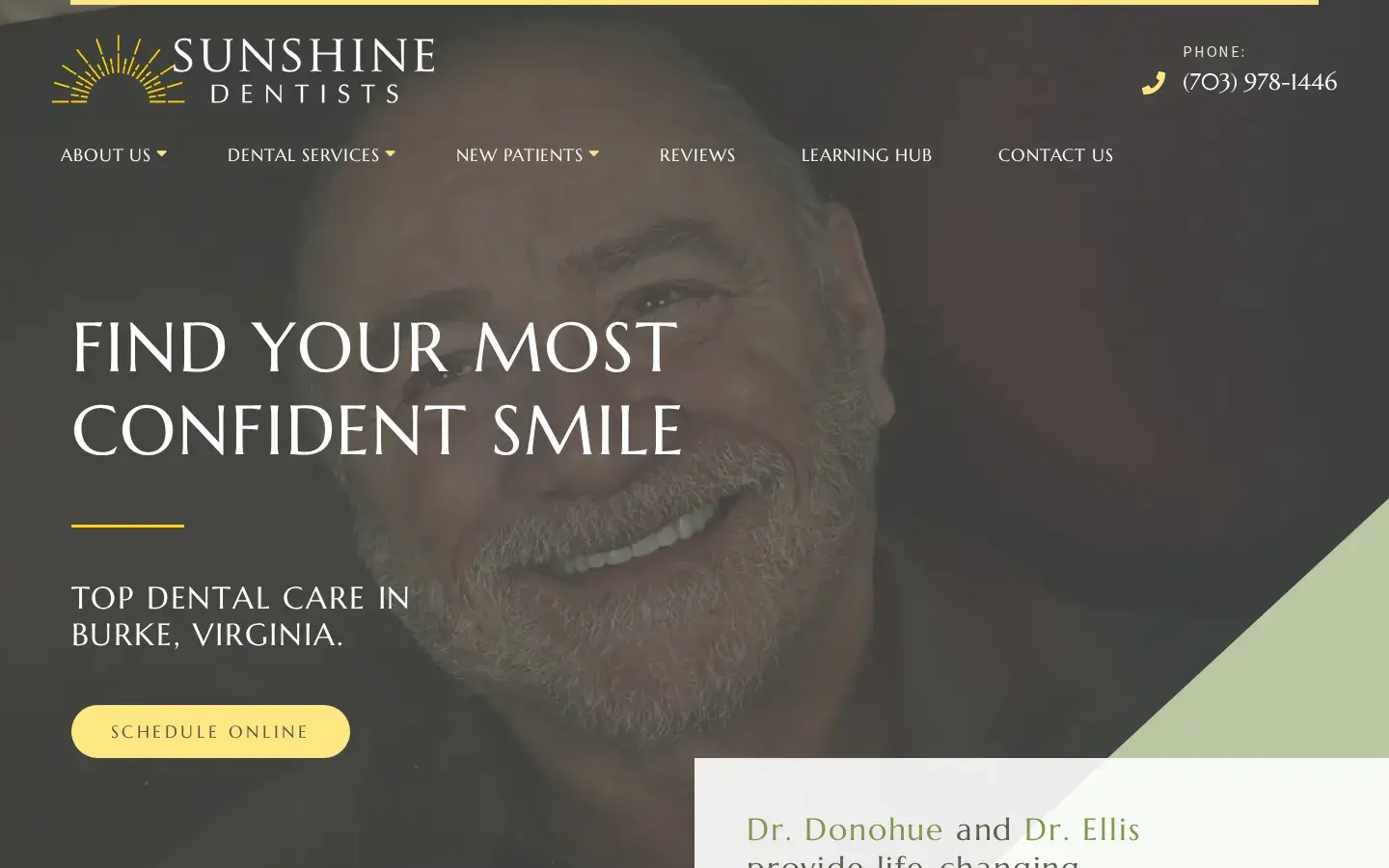 Homepage preview of Sunshine Dentists