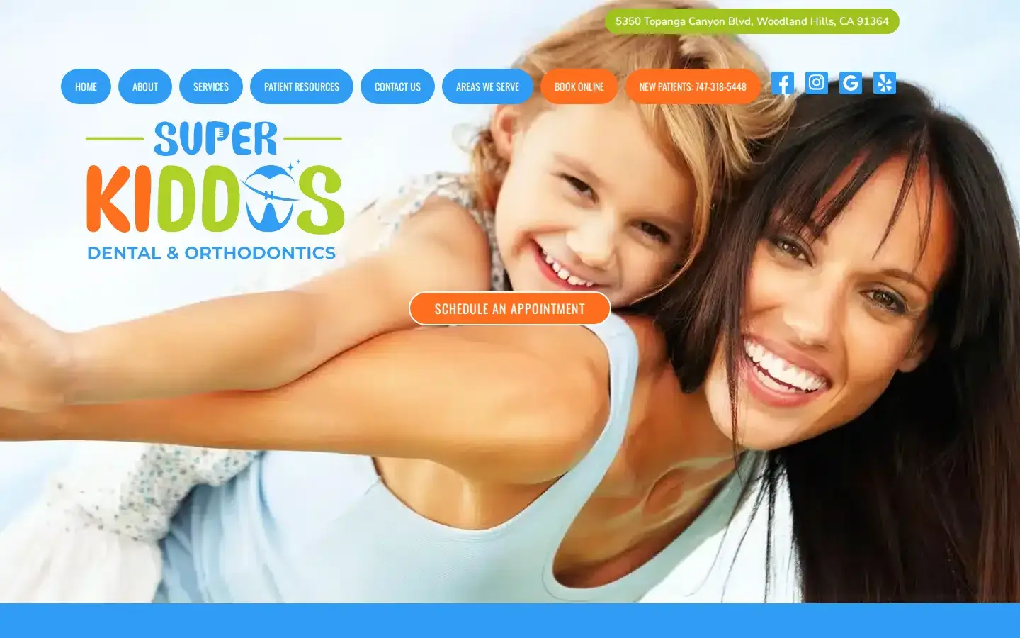 Homepage preview of SuperKiddos Dental & Orthodontics