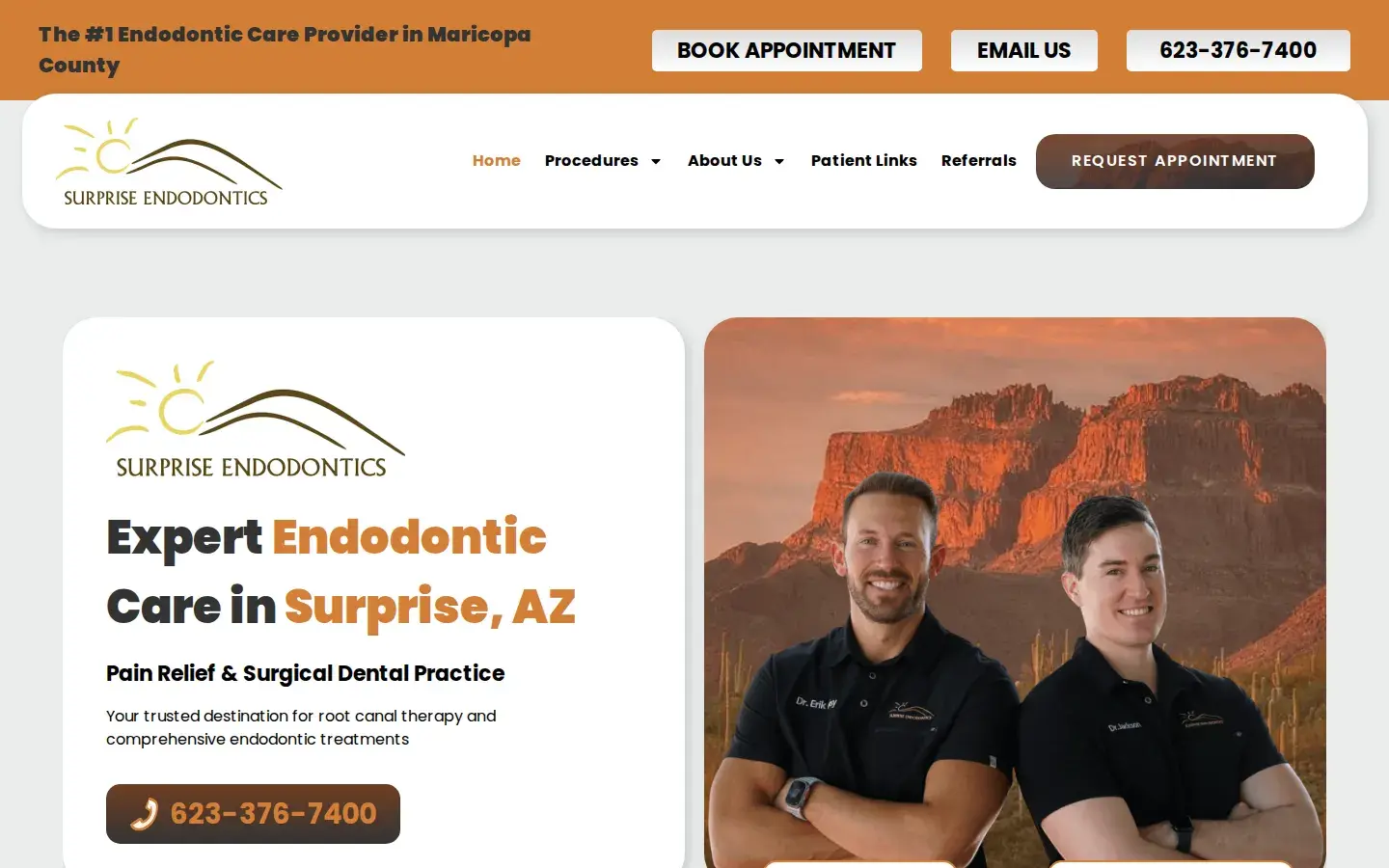 Homepage preview of Surprise Endodontics