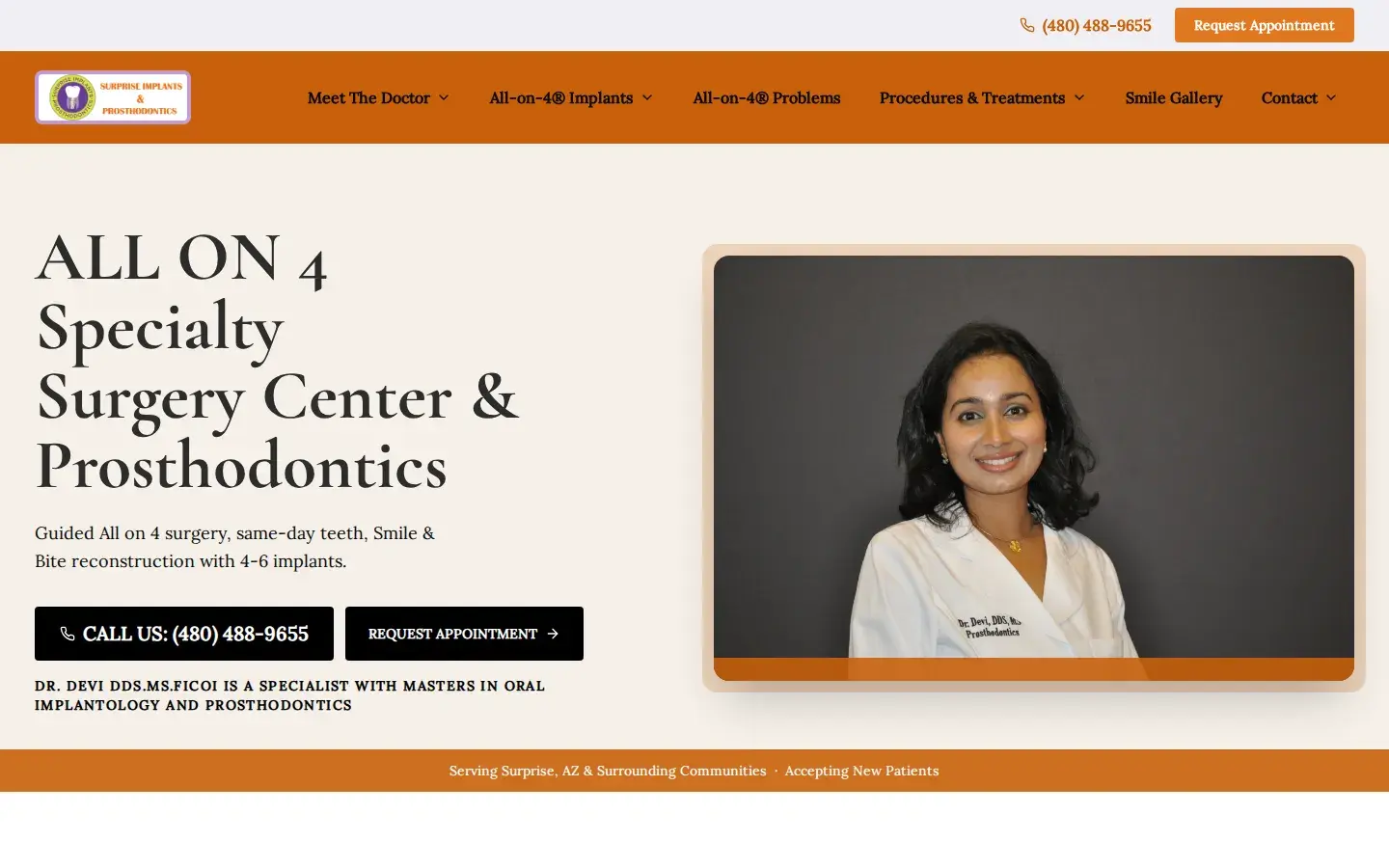 Homepage preview of Surprise Implants & Prosthodontics