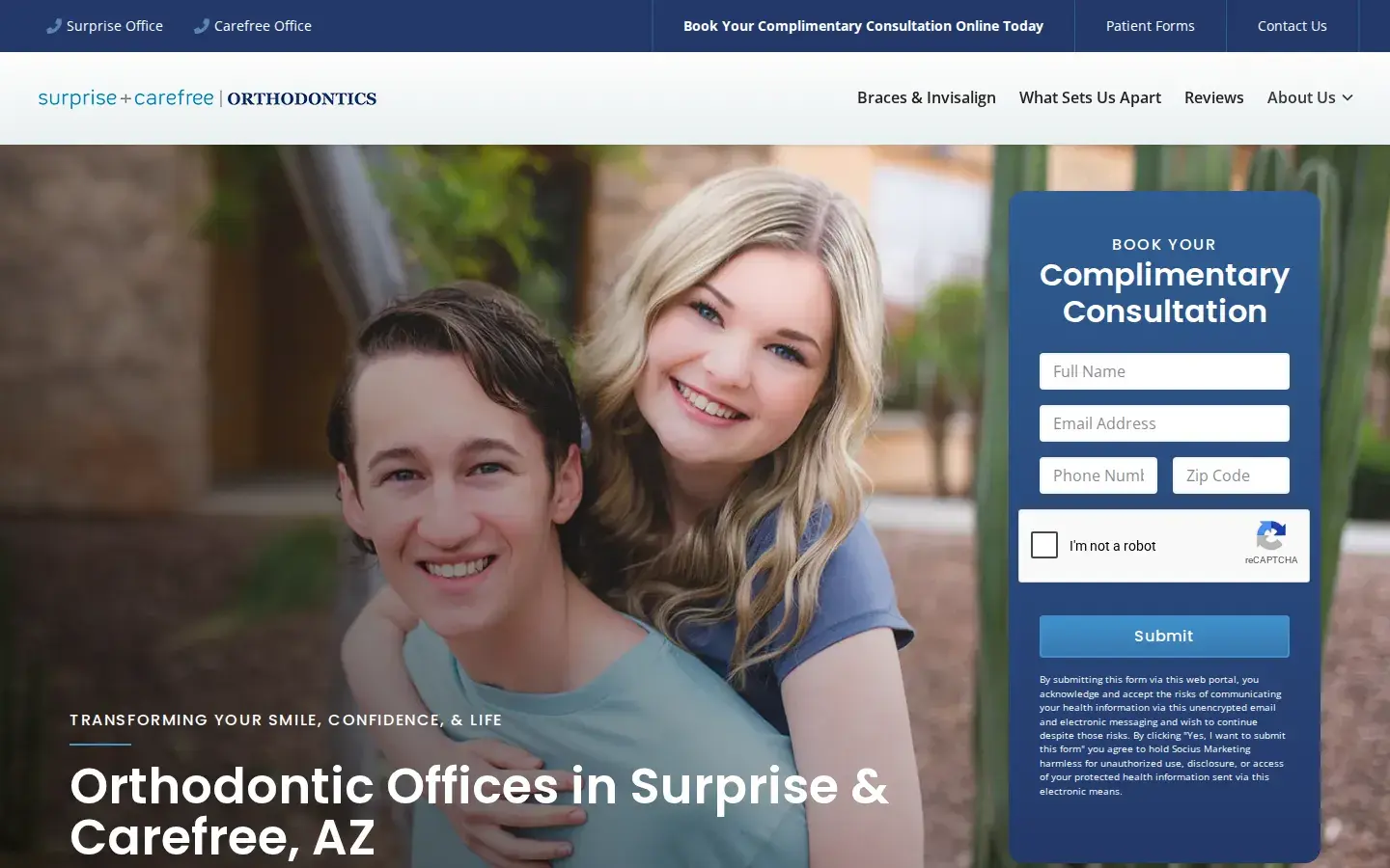 Homepage preview of Surprise Orthodontics