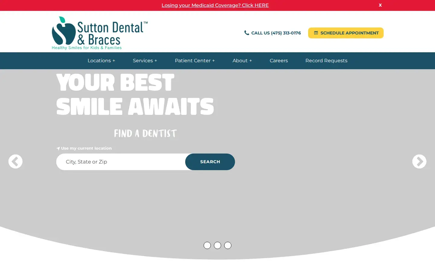 Homepage preview of Sutton Dental and Braces